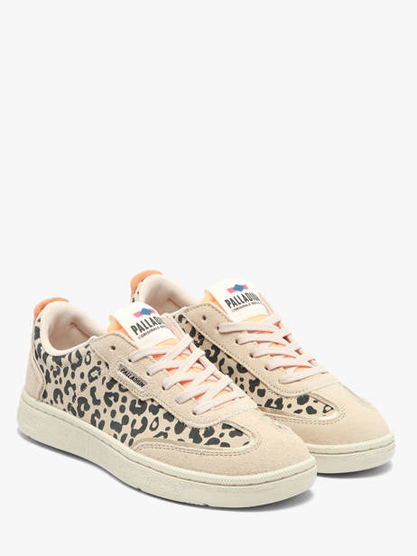Sneakers Uit Leder Palladium Beige women 94642243 ander zicht 1